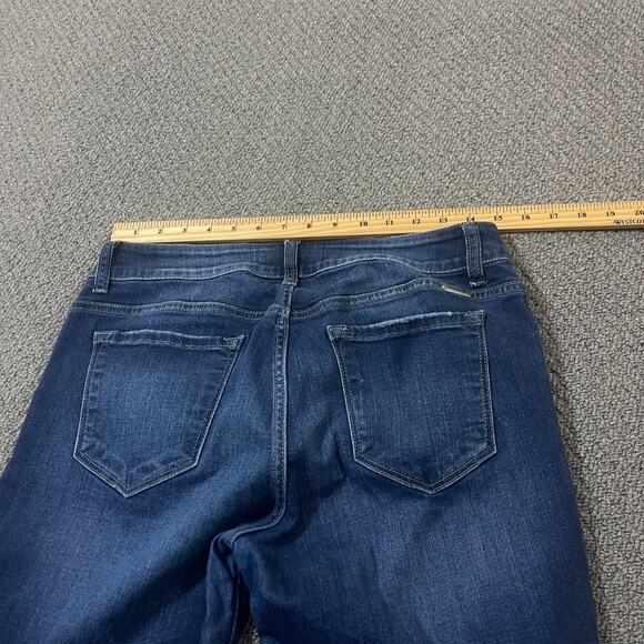 Kancan Jeans Womens Size W13 30 Estilo Distressed Raw Hem Denim Blue Whiskered - Picture 11 of 13